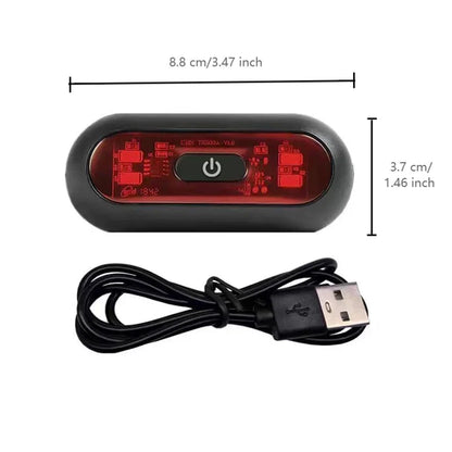 Waterproof LED Motorcycle & Bicycle Helmet Light – Safety Signal Rear Taillight Warning Lamp for Night Riding Helmets & Bikes