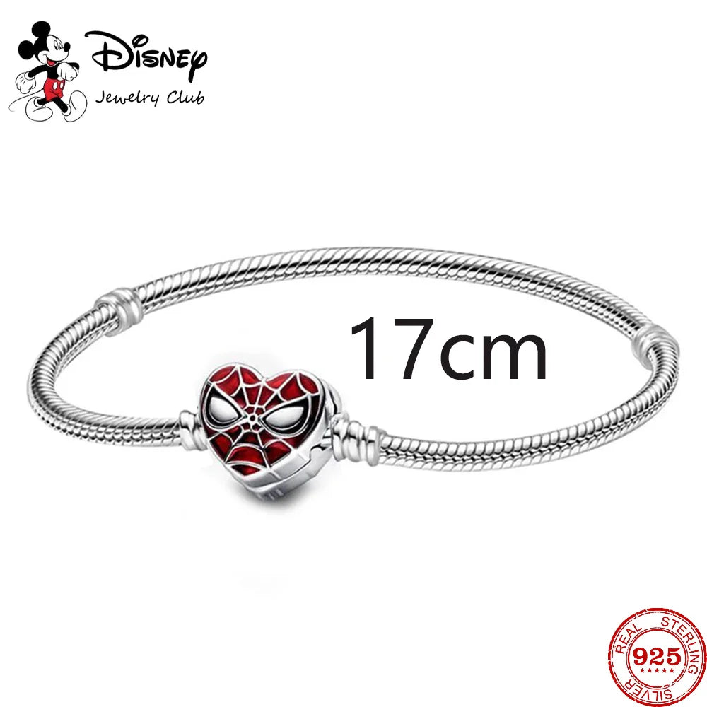 New 925 Sterling Silver Mickey Minnie Vinnie Charm – Beaded Fit for Original Pendant Bracelet, DIY Ladies Jewelry
