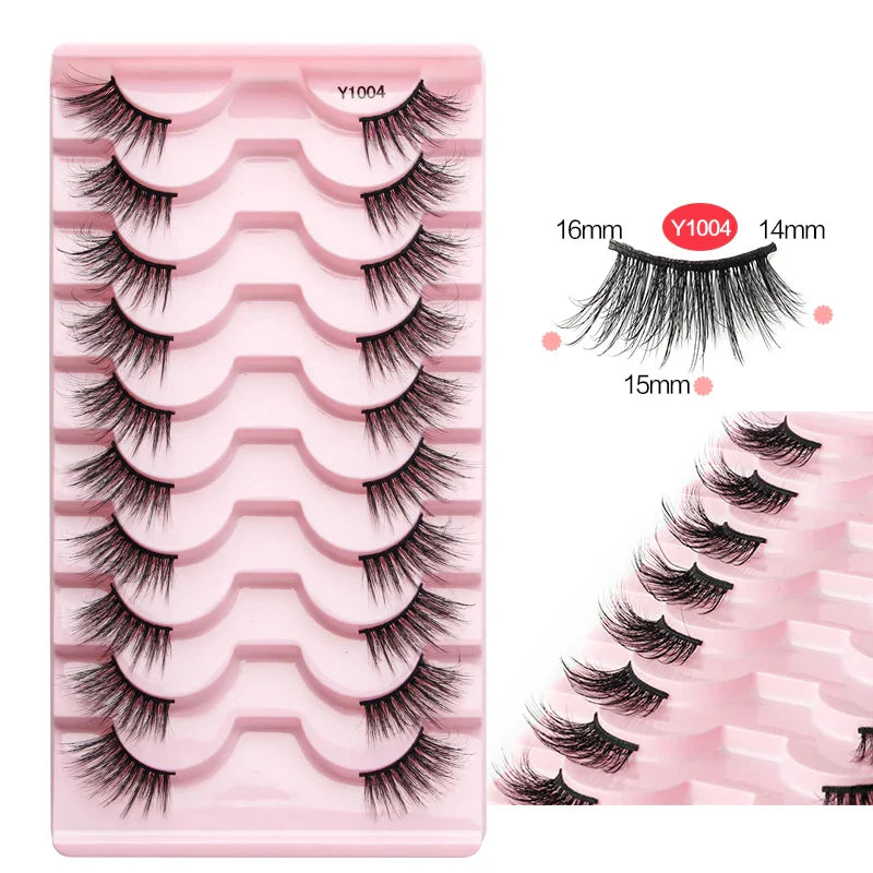 SHIDISHANGPIN 3D Half Cat Eye Lashes – Natural Winged Fox Faux Mink Eyelashes for Makeup