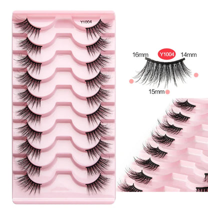 SHIDISHANGPIN 3D Half Cat Eye Lashes – Natural Winged Fox Faux Mink Eyelashes for Makeup