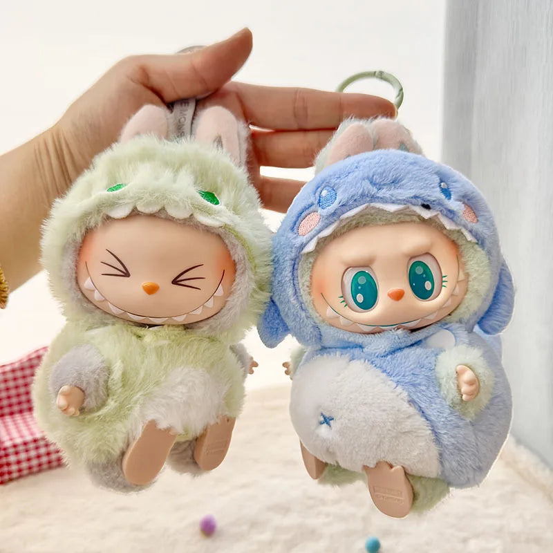 Cute Cartoon Green Dinosaur Outfit for Labubu Plush – Style Shark Macaron Clothes & Accessories
