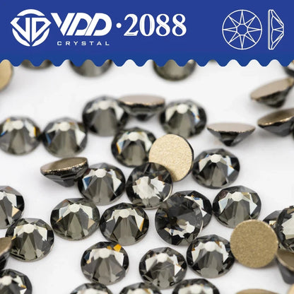 VDD AAAAA Crystal Flatback Rhinestones - SS16-SS30 16-Cut Gems for DIY Crafts & Nail Art Decoration