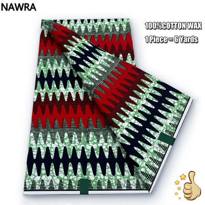 Original 100% Cotton African Wax Print Fabric - Soft Ankara Batik DIY Pagne