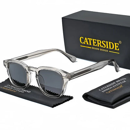 CATERSIDE Retro Small Circular Sunglasses — Luxury Punk Design Shades for Men & Women, Business & Party UV400 Eyewear