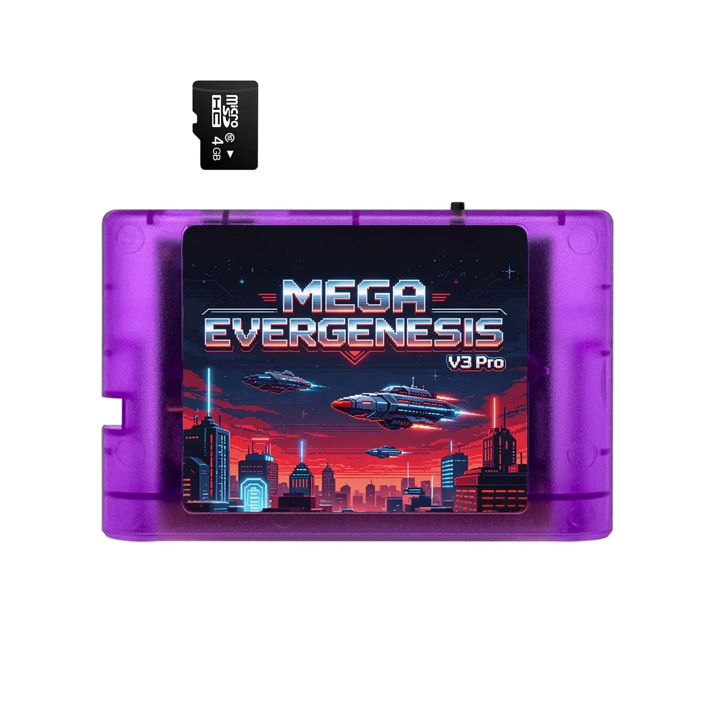 Mega EverDrive V3 Pro Game Cartridge - 3000-in-1 Flash Card for Sega Genesis Mega Drive with 4GB TF Card