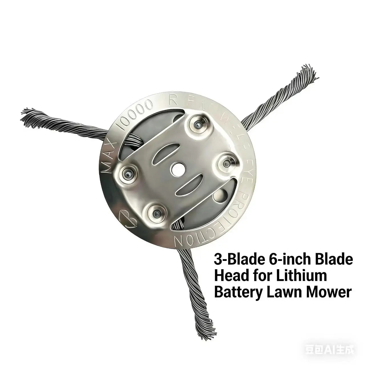LUSQI Steel Wire Wheel Grass Trimmer Head – 6/7 Inch Universal Brush Cutter Attachment for Weed, Moss & Rust Removal