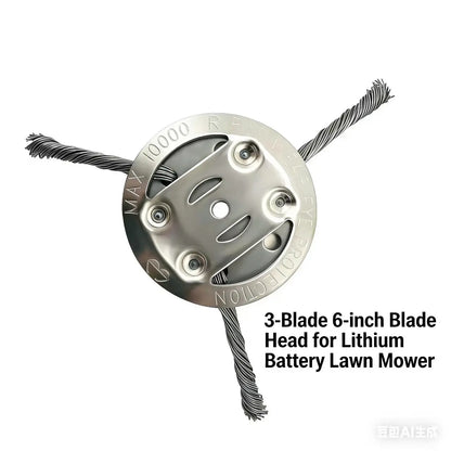 LUSQI Steel Wire Wheel Grass Trimmer Head – 6/7 Inch Universal Brush Cutter Attachment for Weed, Moss & Rust Removal