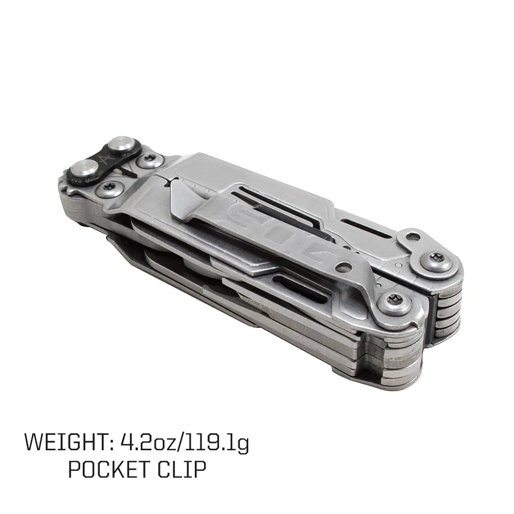 SOG PowerPint Multi Tool - 18-in-1 Folding Pocket Tool with Pliers Knife and Portable EDC Camping Accessories