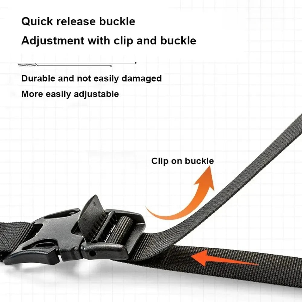 Adjustable Luggage Straps - 18.5-49.5cm Wear-Resistant Buckle Packing Straps for Travel & Hiking