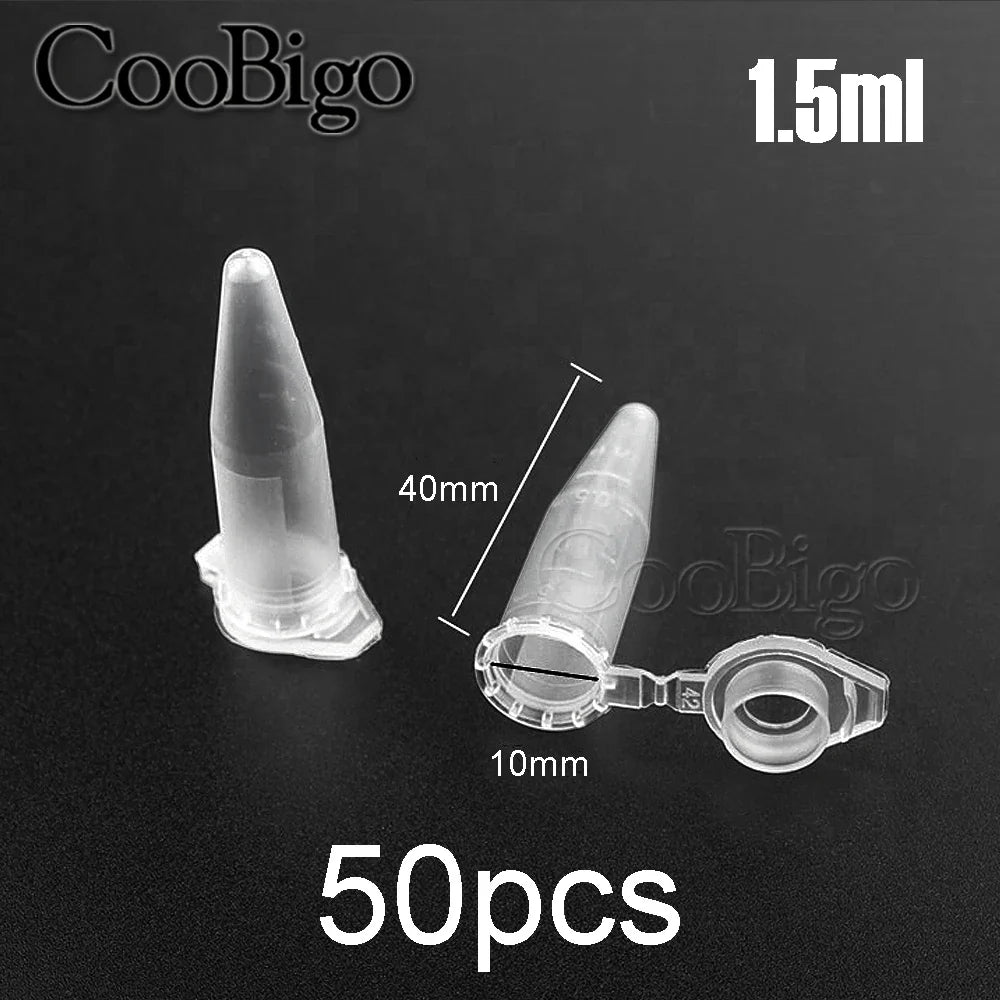 0.2-10ML Plastic Seed Storage Bottles — Transparent Centrifuge Tube Containers with Caps