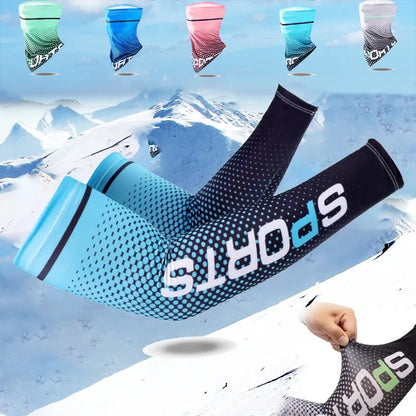UV Protection Cooling Arm Sleeves - Ice Silk Sunscreen Gloves for Cycling & Outdoor Sports