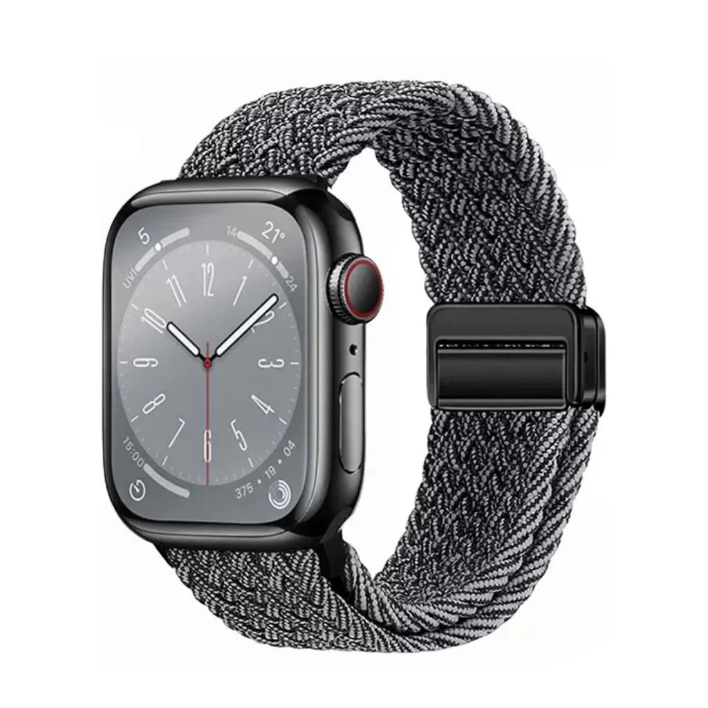 Nylon Braided Apple Watch Band - Durable Replacement Strap for Series 10/9/8/7/6/5/3 SE Ultra 49mm to 38mm