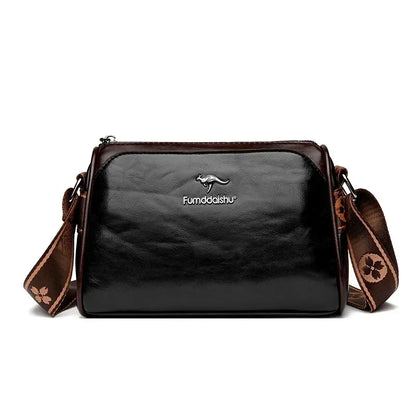 Women’s Soft Leather Shoulder Bag – Luxury Designer Vintage Crossbody & Messenger Handbag