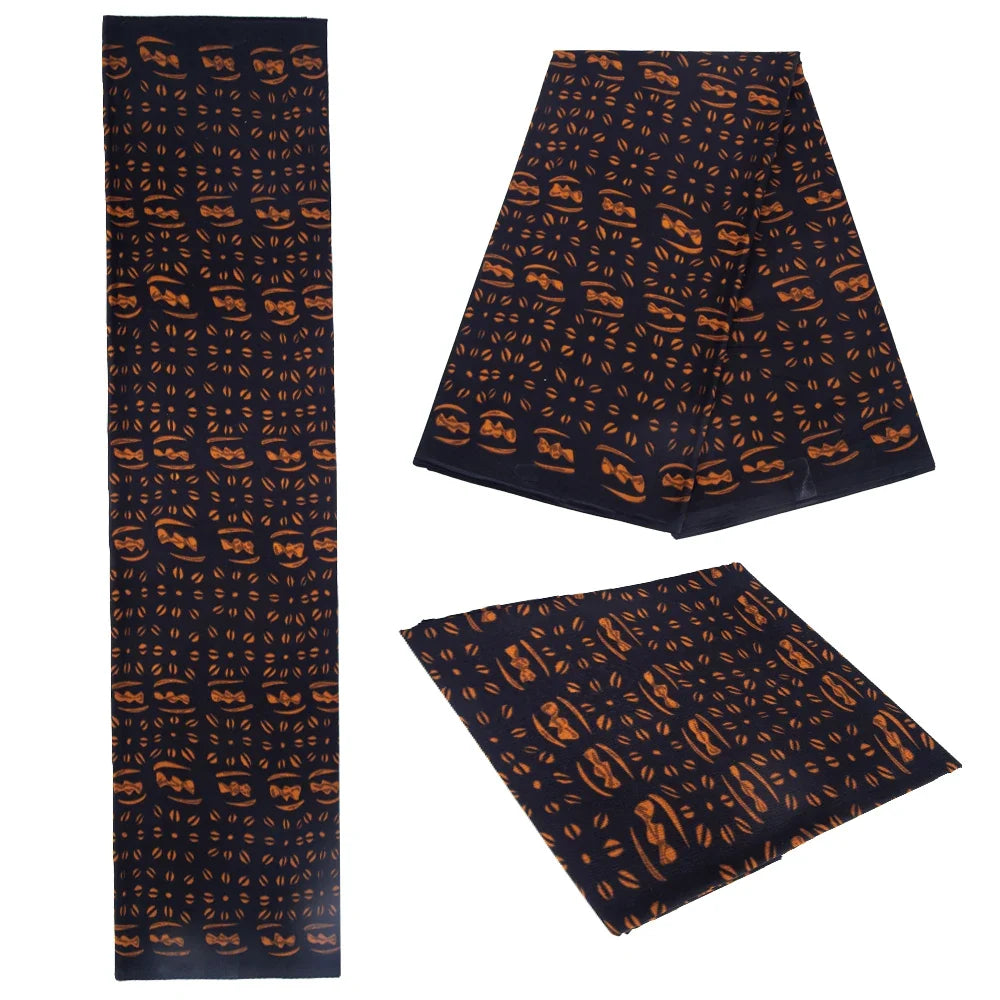 Fashion Ankara African Wax Fabric - 100% Cotton Real Wax Pagne for Long Dresses, Sewing & Crafts