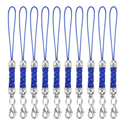 10Pcs Lanyard Strap Set - Lobster Clasp Rope Keychain Hooks Mobile Charms & Key Ring Accessories