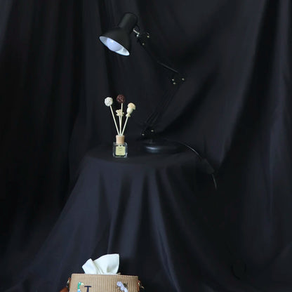 4x2.4M Polyester Photography Backdrop – White & Black Solid Color Studio Background Cloth for TikTok Live