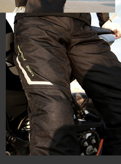 AMU Motorcycle Quick Take Off Pants – Waterproof, Windproof, Thermal Protective Gear for Men & Women