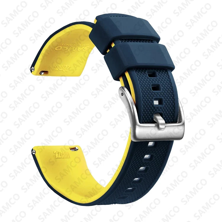 Premium Silicone Watch Band - Quick Release Rubber Replacement Strap for 18mm 20mm 22mm Watches