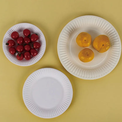 50PCS Disposable Paper Plates for Party, Picnic, DIY Drawing & Kids Craft Activities