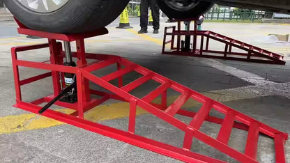 5 Ton Steel Vehicle Lift Ramps - CE Certified Adjustable Hydraulic Car Ramps for Auto Repair & Lifting Equipment