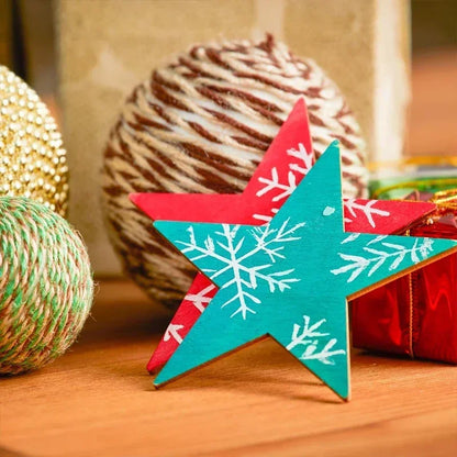 Wooden Star Shape Unfinished Cutouts – DIY Paintable Craft Blanks for Christmas Ornaments, Party & Home Decor