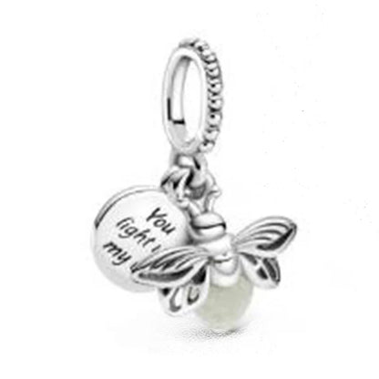 925 Silver Plated Murano Glass Sea Turtle Dangle Charm - Colorful Pink & Blue Jewelry for Women's Bracelet