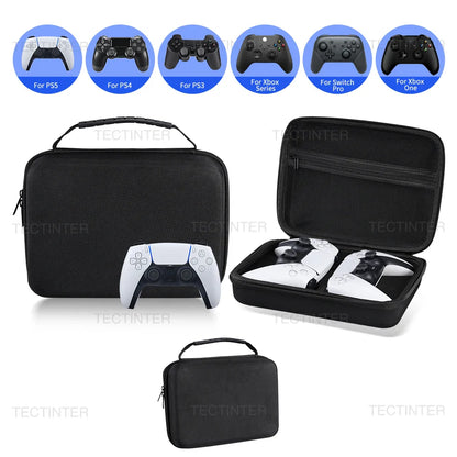 Portable Shockproof Carrying Case for PS5/PS4/PS3/Xbox Controllers – Travel Storage Handbag for Gaming Accessories