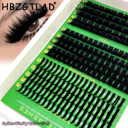 Fluffy Mink Eyelash Extensions - Handmade 5D to 200D Natural Curl Lash Clusters for Beauty Makeup Style