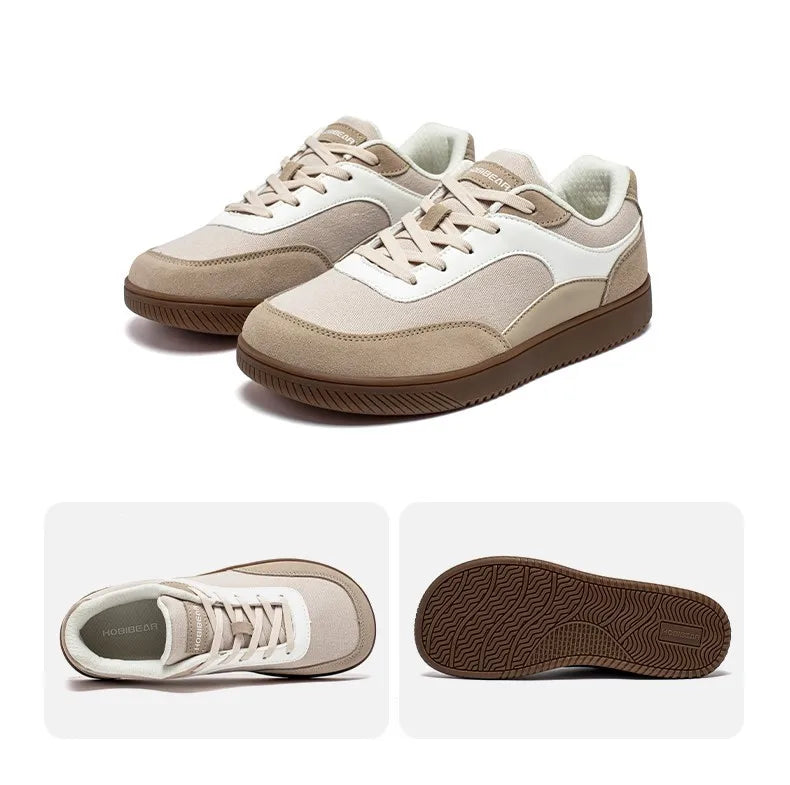 HOBIBEAR Unisex Wide Toe Sneakers — Minimalist Non-Slip Lace-Up Mesh Casual Shoes for Men & Women