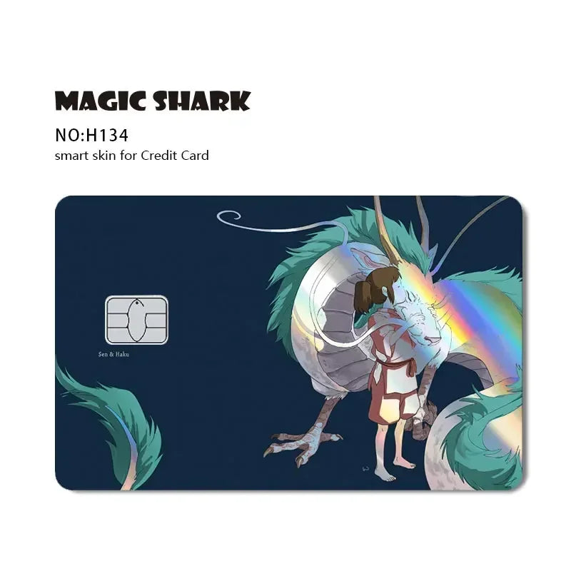 Magic Shark Holographic Laser Skin - Evil FBI Money Credit Bank Card Sticker Cover No Fade Protective Film