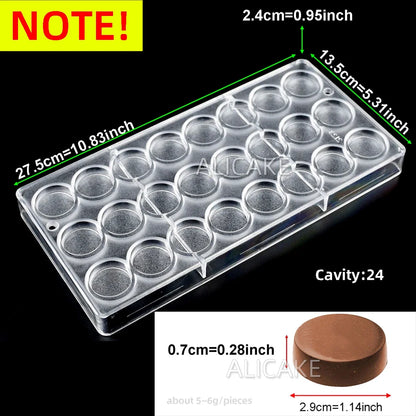 3D Polycarbonate Chocolate Mold - Sphere Diamond Chocolate Bomb & Bonbon Baking Mold for Professional Candy Making