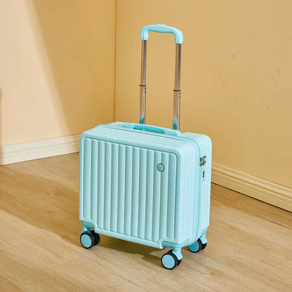 18" Cute Travel Luggage – Lightweight Airline Suitcase with Password Lock and Silent Universal Wheels