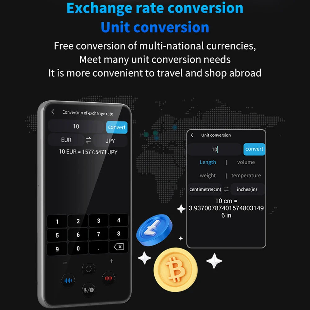 S85 Pro Language Translator Device - 138 Languages, 4-inch Screen, Voice & Video Recording, Offline Translation, 8GB Storage & 2000mAh Battery
