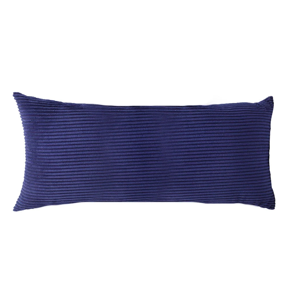 Striped Corduroy Body Pillow Cover - Plush Long Cushion Case for 50x70/50x100/50x120CM Bedding & Home Comfort