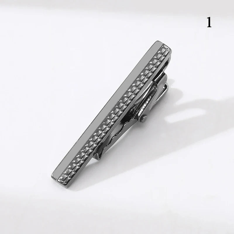 Men’s Fashion Tie Clip Pin - Metal Necktie Bar for Business, Wedding & Party Suit Accessories Gift