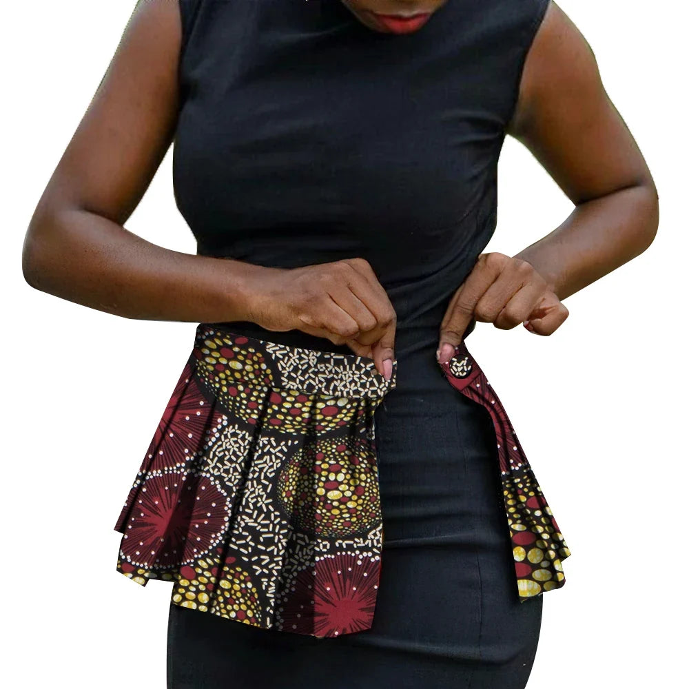 African Print Waist Corset Belt - Handmade Ankara Overlay Tie Belt for Women, Stylish Skirt & Dress Accessory