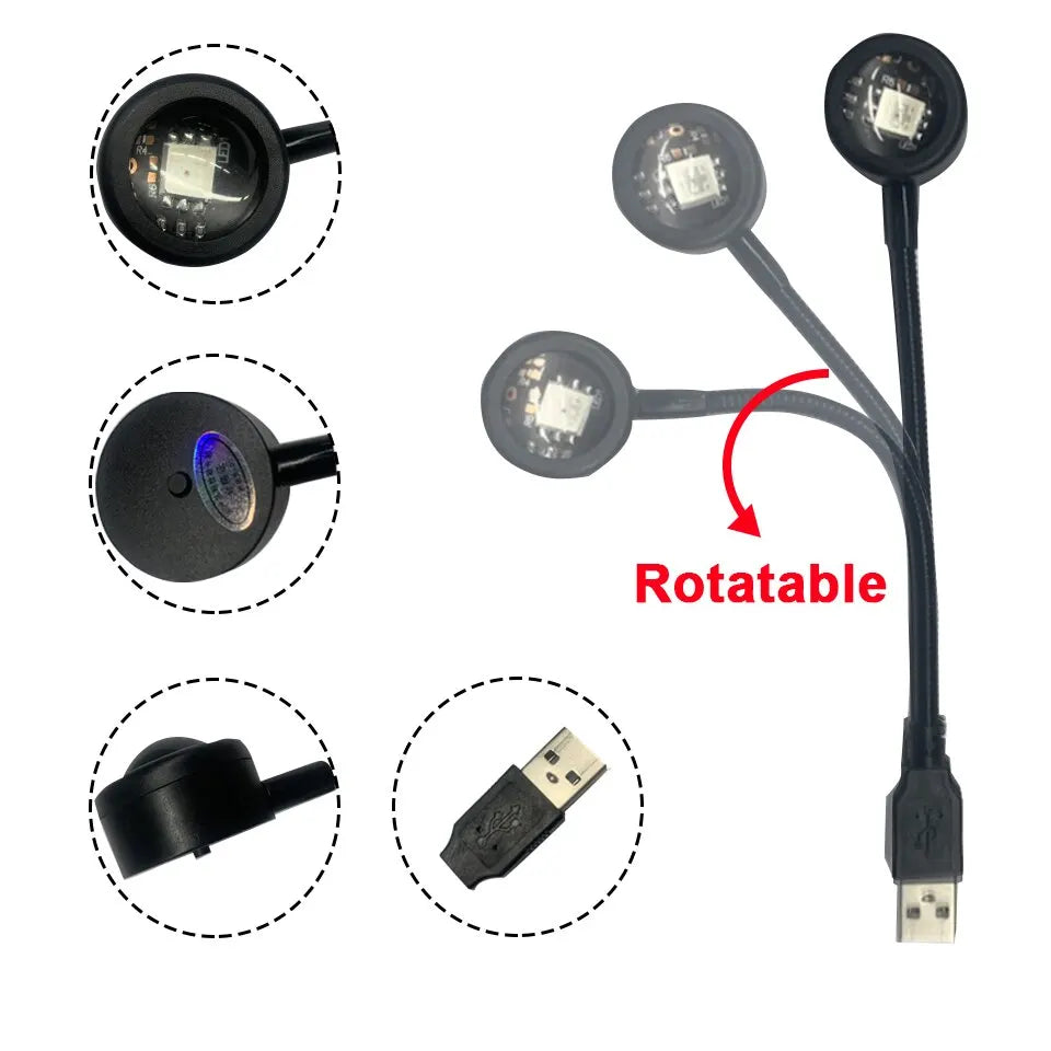 RGB Sunset Lamp Projection LED Night Light - Perfect for Photography, Selfies, Parties - Home Decor for Living Room and Bedroom