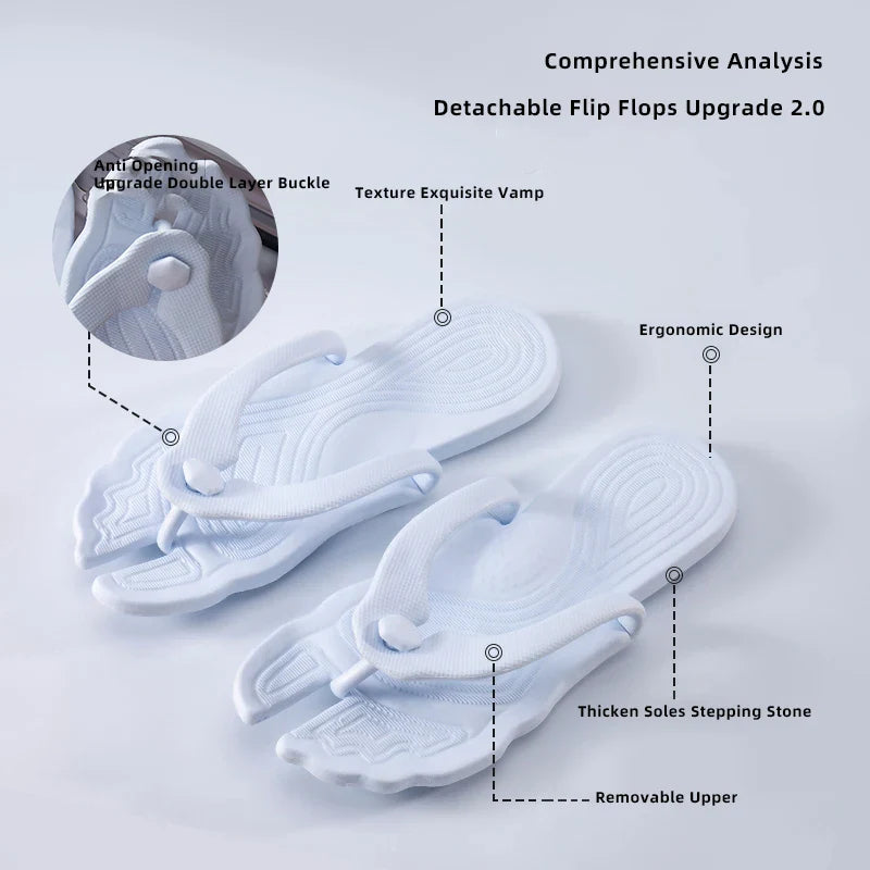 Folding Travel Slippers – Anti-Skid Bath & Beach Flip-Flops for Couples