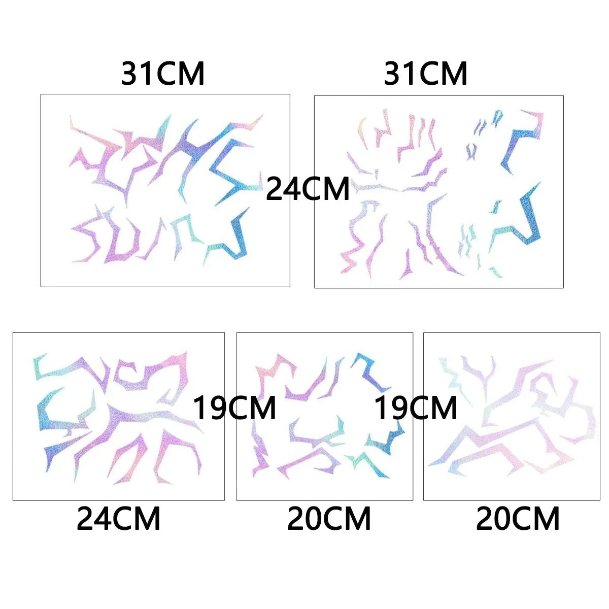 5pcs Laser Kpop Demon Hunters Rumi Kang Temporary Tattoo Set – Face & Body Tattoo Stickers for Halloween Party Gifts