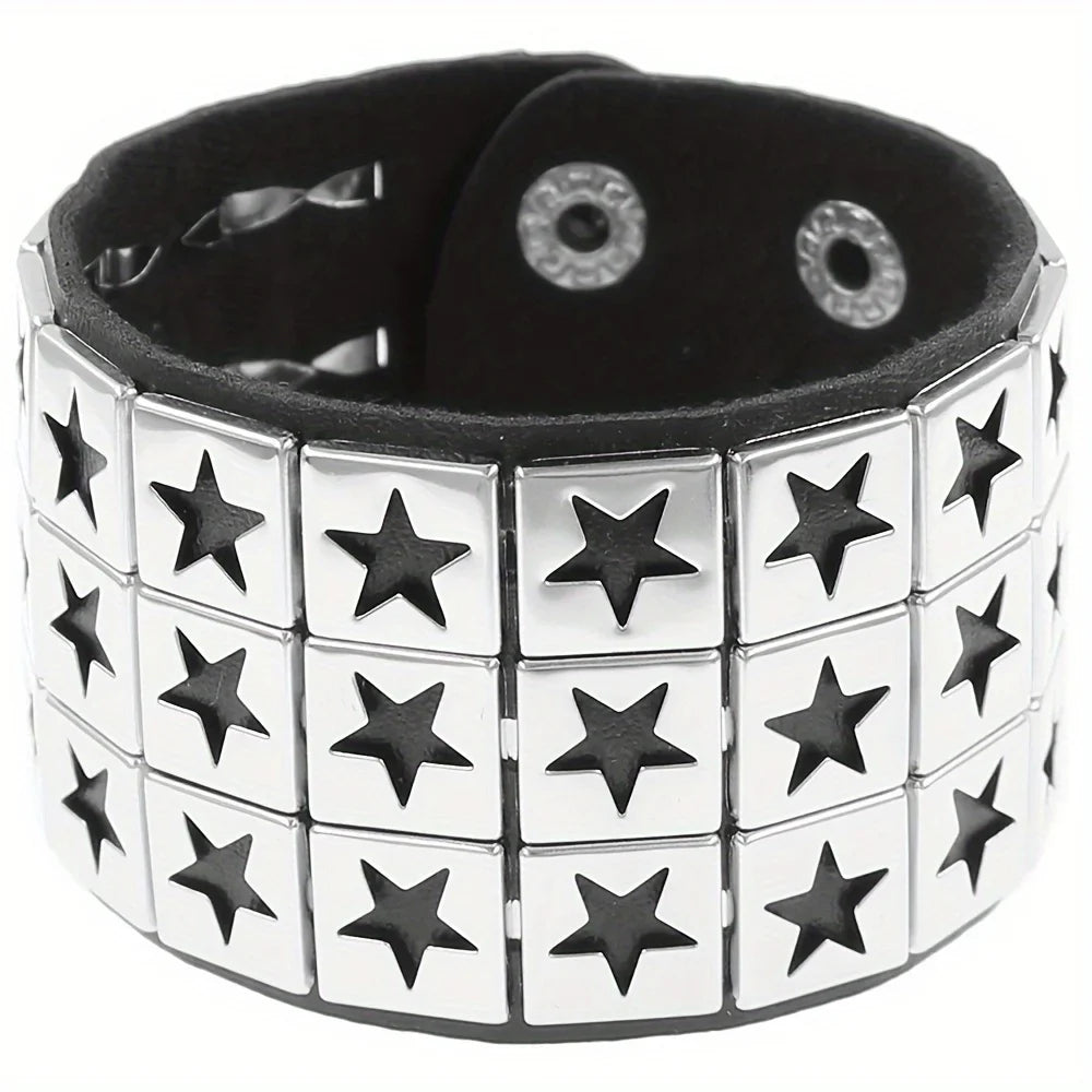 Gothic Punk Multi-Chain Bracelet – Retro Street Dance Jewelry for Halloween, Cosplay, Christmas & Birthday Gifts