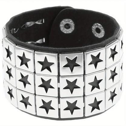Gothic Punk Multi-Chain Bracelet – Retro Street Dance Jewelry for Halloween, Cosplay, Christmas & Birthday Gifts