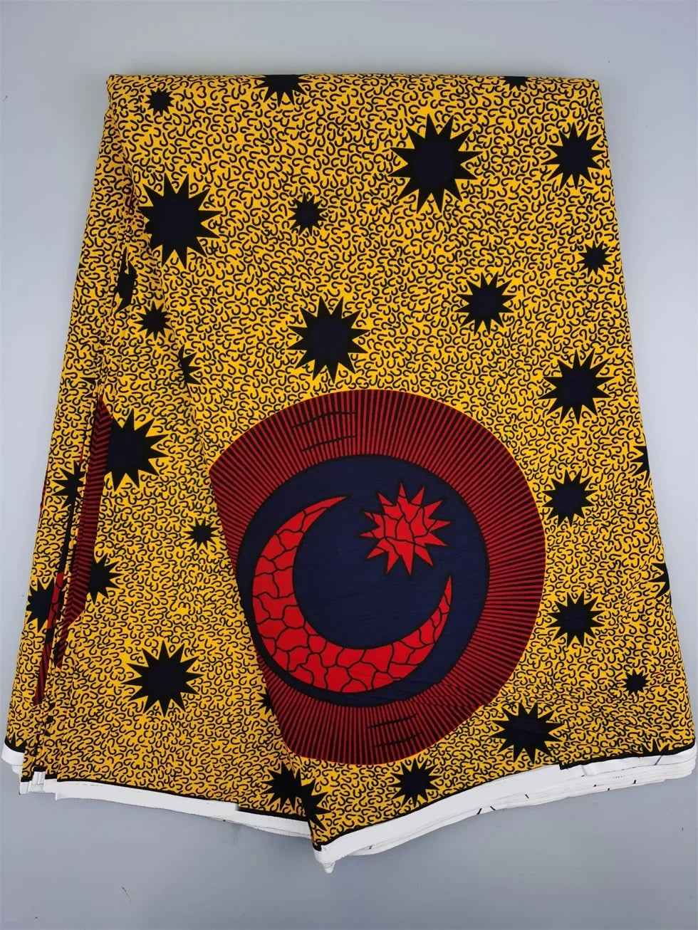 Guaranteed Original African Wax Fabric - 100% Cotton Real Ankara Print 6 Yards for Wedding Dresses & Sewing