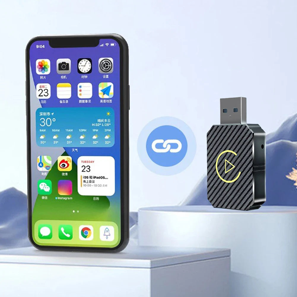 2-in-1 Wireless CarPlay & Android Auto Adapter — WiFi & BT5.0 Smart Mini Dongle, Plug & Play Fast Connect