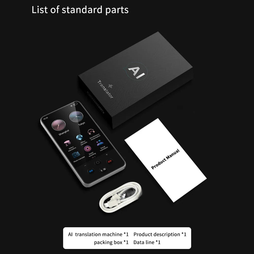 S85 Pro Language Translator Device – 138 Languages, Voice & Video Recording, Offline Translation, 8GB, 2000mAh