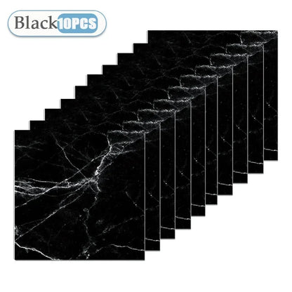 Self Adhesive Tile Wallpaper Stickers - 10/20/40PCS Waterproof 30x30cm Floor Decals for Kitchen, Bathroom & Home Decor