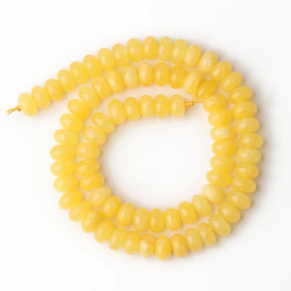 Natural Stone Rondelle Beads - 5x8mm Tourmaline, Citrine & Quartz Loose Beads for DIY Bracelets