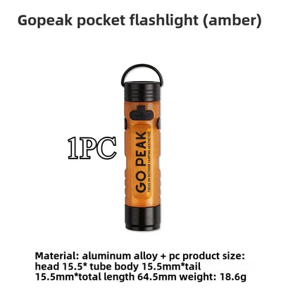 MOUNTAINHIKER LED Pocket Hat Clip Flashlight – Portable Rechargeable Clip-On Light for Camping & Outdoor Use
