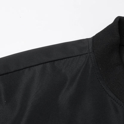 2024 Men's Spring Autumn Jacket – Short Loose Baseball Collar, Solid Color, Business Casual Thin Coat