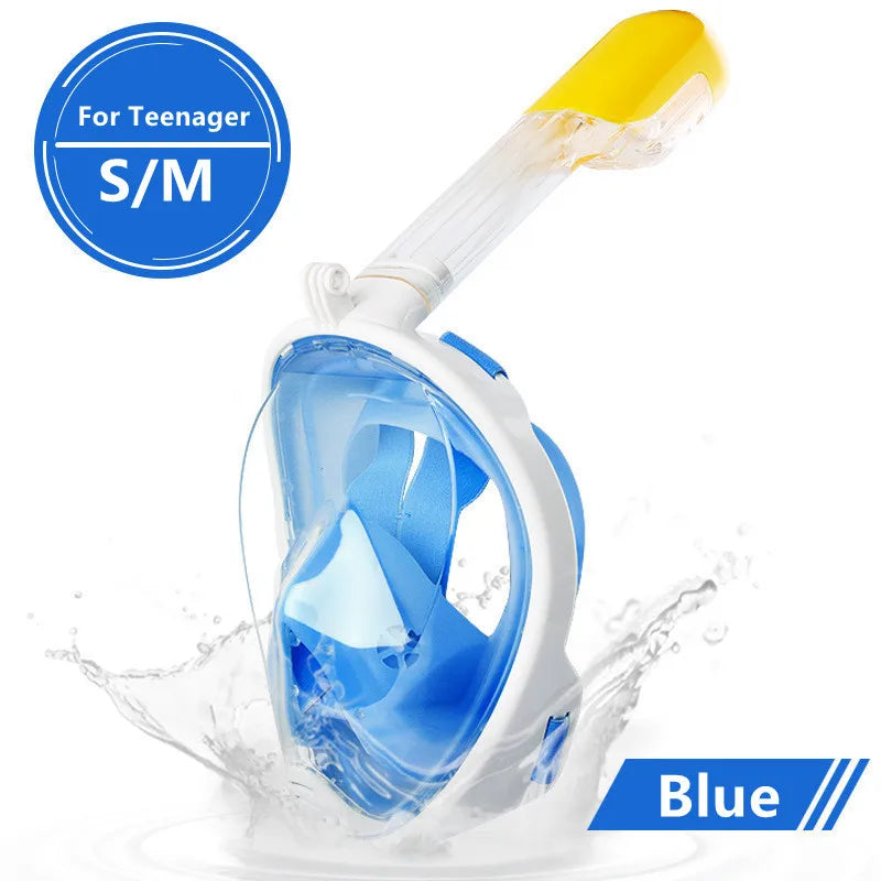 Full Face Scuba Diving Mask - Anti-Fog Waterproof Snorkeling Mask for Adults & Kids