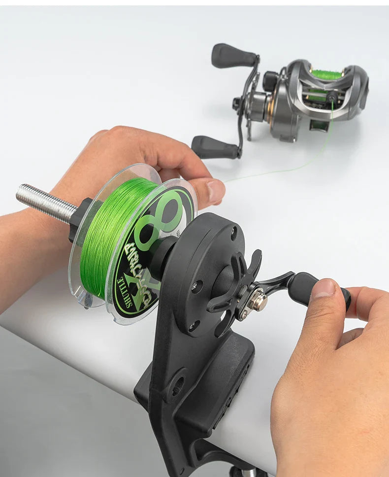 LINNHUE Lightweight Fishing Line Winder Spooler – Antirust Sturdy Tool for Spinning & Baitcasting Reels, Fishing Accessories